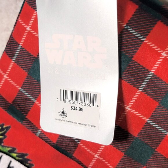 Disney Parks Star Wars Holiday Luke Skywalker Darth Vader Christmas Stocking NWT - Picture 3 of 5